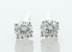 18ct White Gold Single Stone Diamond Stud Earring 0.30 Carats