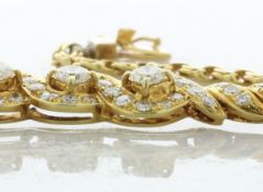 18ct Yellow Gold Ladies Dress Diamond Bracelet 6 Inch 2.50 Carats