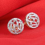 14 K / 585 Yellow Gold Diamond Earring Studs