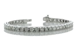 18ct White Gold Tennis Diamond Bracelet 8.5