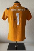 Unique Rare Original Max Verstappen Red Bull Polo-Shirt NL Hand-Signed (#0782)