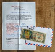 Keith Haring - Andy Warhol Dollar and Lucio Amelio Signed All W/COA (#0674)