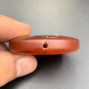 Near Eastern Antique Carnelian Agate Hand Carved Bead Pendant