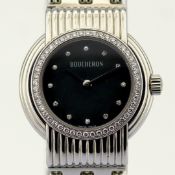 Boucheron / AJ 411022 Diamond Dial Diamond Case - Ladies Steel Wristwatch