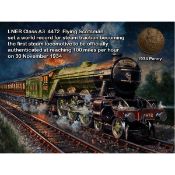Flying Scotsman Train 100 mph 1934 Speed Record Metal Art Coin Set 1