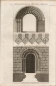Arch & Ornaments Co Kildare F. Grose 1793 Antique Copper Block Engraving.