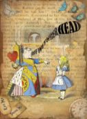 Alice In Wonderland The Queen Of Hearts Quote Designed Large Metal Wall Art