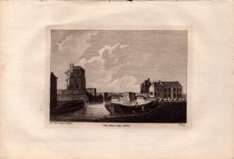 Friar Bacons Study Oxford F. Grose Antique 1785 Copper Engraving.
