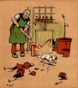 Cecil Aldin “Rough & Tumble” Scotch Terriers Antique Colour Illustration-10.