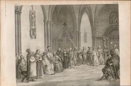 Religious Orders Ireland F Grose 1792 Antique Copper Block Engraving