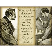 The World of Sherlock Holmes and Dr Watson Famous Quote Metal Wall Art