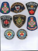 Collection Queensland Canadian Durham Tasmania Assorted Police Cloth Badges