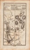 Ireland Rare Antique 1777 Map Road From Cork To Tralee & Killarney.