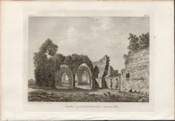 Castledermot Abbey Co Kildare F. Grose 1793 Antique Copper Block Engraving-2.