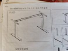 Electric Height Adjustable Desk Frame.