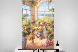 Original Large Oil On Canvas By Italian Artist Raffandre