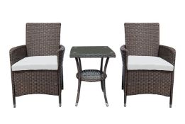 5 x 2-Seater Chiswick Rattan Bistro Set - Brown