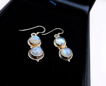 Artisan Sterling Silver Moonstone Earrings 2.8cts