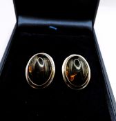 Sterling Silver Baltic Amber Earrings