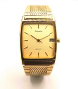 Vintage Accurist Gold Plated Watch SR621SW New Battery Original Box