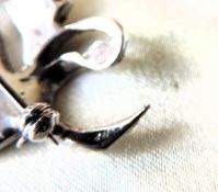 Vintage Sterling Silver Marcasite Brooch