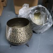 2 John Lewis Metal Plant Pots