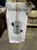 30L Stainless Steel Step Bin. RRP £40. Grade U