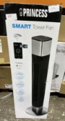 Princess Smart Tower Fan. RRP £70. Grade U