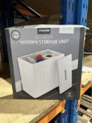 Moda Bathroom Wooden Storage Unit. RRP £20. Grade U