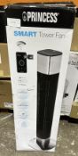 Princess Smart Tower Fan. RRP £70. Grade U