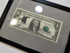 Banksy Dismaland 2015 Weston-Super-Mare Real Dollar Flower Thrower Framed Ticket +