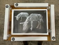 The Walled Off Hotel Gallery- Zebra Poster By Khaled Hourani