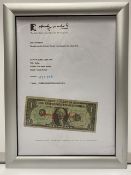 Andy Warhol Signed In Red One Dollar Bill,