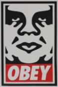 Shepard Fairey (B.1970) Obey ‘Giant Face’ In Colours, Signed In Pencil L.R. 96.5 X 63.5cm