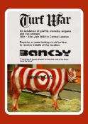 Banksy- Turf War Poster- Red Target Cow