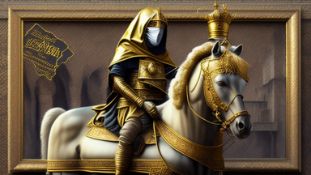 The Walled Off Hotel Gallery- Prince On Crown Horse