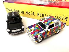Thierry Noir (B.1958) Pair of ‘Heads’ Berlin Trabant Cars In Colours By Thierry Noir In Box, 1994