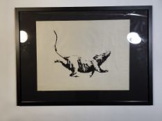 Banksy (Attr) Gross Domestic Product Rat GDP 2019 Screen Print Framed