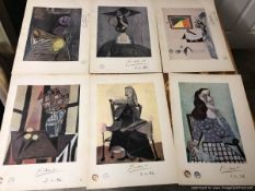Picasso, 6 x Original, Artwork Print, Signed and Dated, From 1946