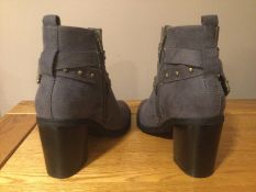 Dolcis “Piper” High Block Heel Ankle Boots, Size 7, Grey - New RRP £49.99