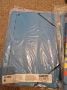 5 Packs of 5 Leitz A4 Elasticated Divider Books