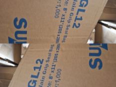 Box of 1000, Suregrip 205 x 280 Mm Plain Grip Seal Bags, Antalis Gl12