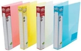 3 x Pukka Natural Ring BInder Polypropylene 2 O-Ring 25mm Size A4 Assorted pack 10