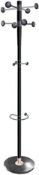 5 Star Facilities Decorative Coat Stand Umbrella Holder 8 Pegs 3 Hooks Base 380Mm Height 1840Mm Blac