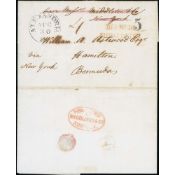 Bermuda 1845 (Aug 30) Entire Letter From Alexandria D.C To Hamilton Endorsed 