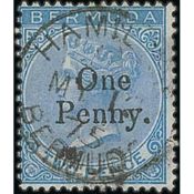 Bermuda 1d On 2D, 1d On 3d and 1d On 1/- Surcharges Used, Two With Hamilton Datestamps, 1d On 2D