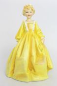 Royal Worcester Figurine Yellow Grandmothers Dress