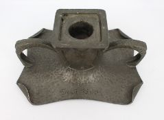 SG & Co Arts and Crafts Pewter Candlestick
