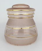 4 x Turned Pink Glass Lampshades
