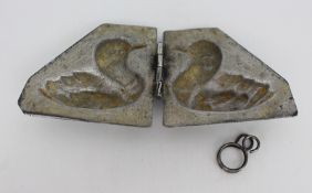 Vintage Silvered Duck Chocolate Mould